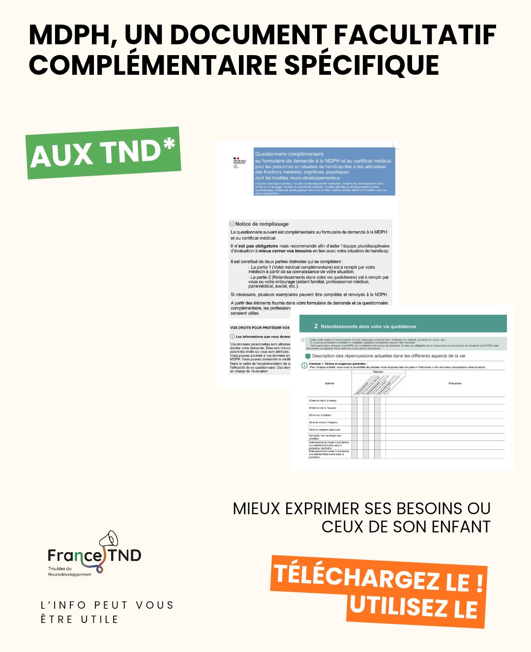 Un questionnaire dédié à télécharger