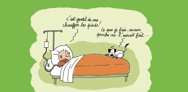 image proche d'un malade